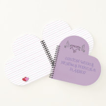 Small (5.5" x 8.5") HEART SHAPED NOTES