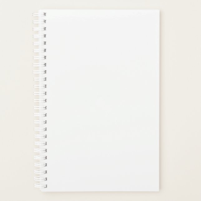 Small (5.5" x 8.5"), Soft Cover, White Spiral Plan Planner (Front)
