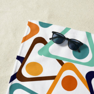 Small 70s Triangles  Beach Towel