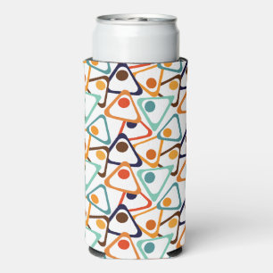 Small 70s Triangles Seltzer Can Cooler