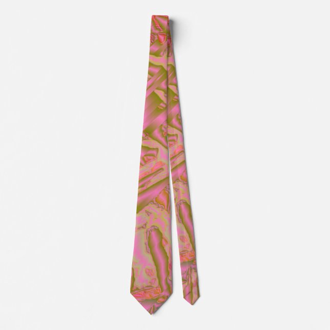 small abstract coloured pattern with fine structur tie (Front)