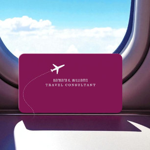 Small Aeroplane Travel Consultant Wine Business Card
