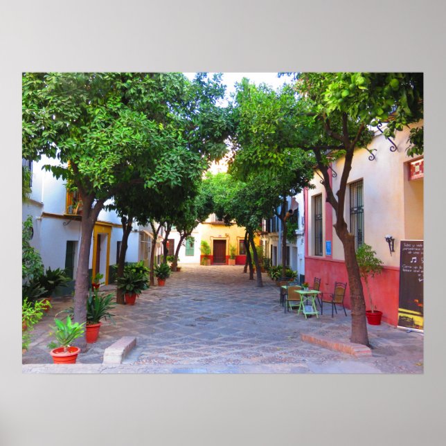 Small Alley in Seville, Spain - Poster (Front)