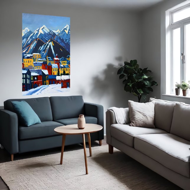 Small American City in the mountain | AI Art  Poster (Creator Uploaded)