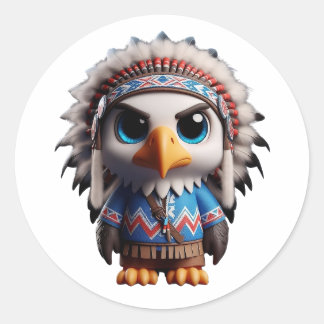 Small American eagle Classic Round Sticker