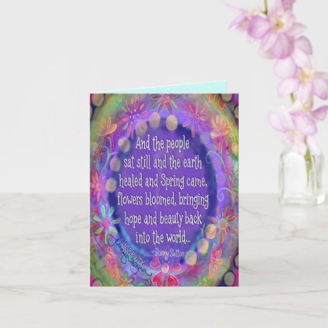 Small “and the People Sat Still” Card (Orchid)