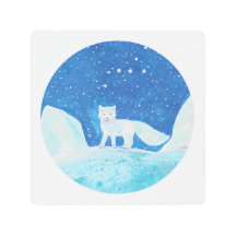 Small Arctic Fox (Vulpes lagopus) Illustration  