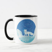 Small Arctic Fox (Vulpes lagopus) Illustration 