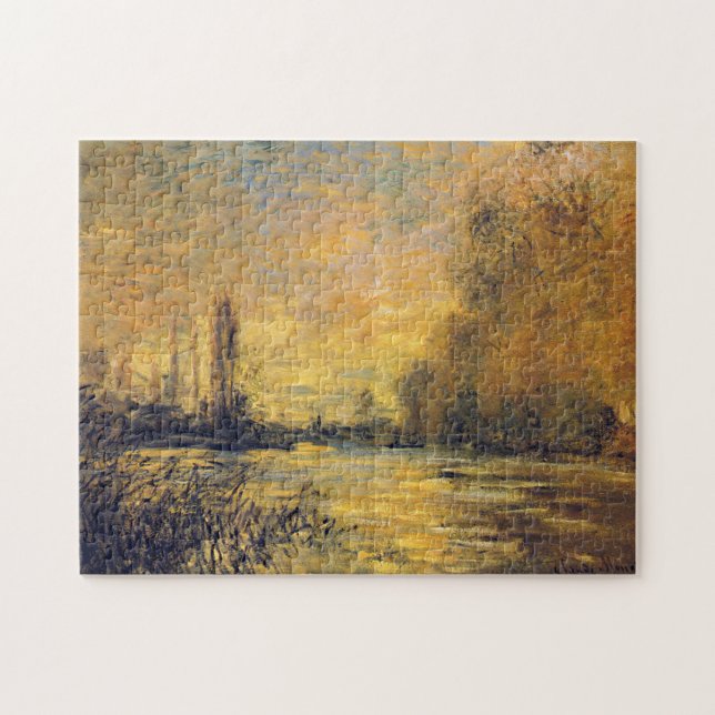 Small Arm of Seine Argenteuil Monet Fine Art Jigsaw Puzzle (Horizontal)