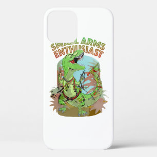 Small Arms Enthusiast Funny T-Rex Dinosaur Gun iPhone 12 Case