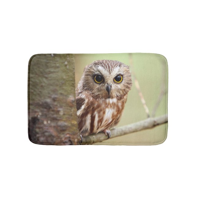 Small Baby Owl | Ontarios Bath Mat (Front)