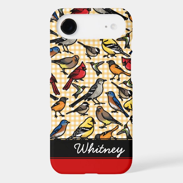 Small Backyard Birds, Add Your Name Case-Mate iPhone Case (Back)
