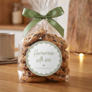 Small Baking Business Homemade With Love Classic Round Sticker