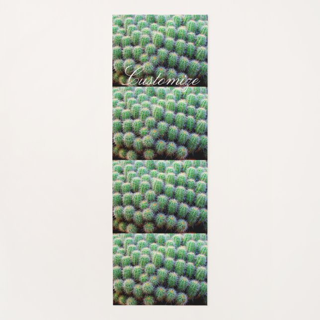 small barrel cactus green Thunder_Cove Yoga Mat (Front)