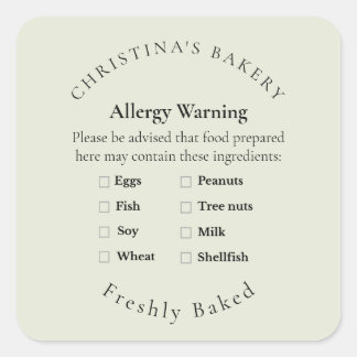 Small Batch Allergy Allert Label