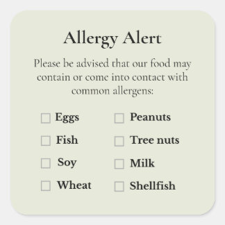 Small Batch Allergy Allert Simple Label