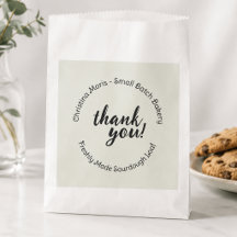 Small Batch Home Bakery Thank You Pattern