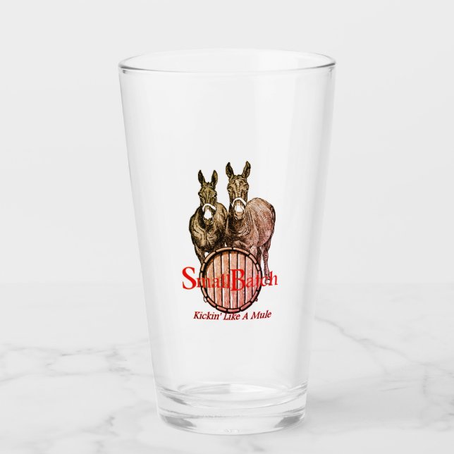 Small Batch "Kickin' Like A Mule!" Highball Glass (Front)