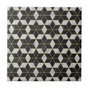 Small Bathroom Black and Gold wall tiles