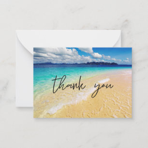 Small Beach & Ocean Thank You Card