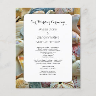 Small Beach Wedding Seashell Wedding Program