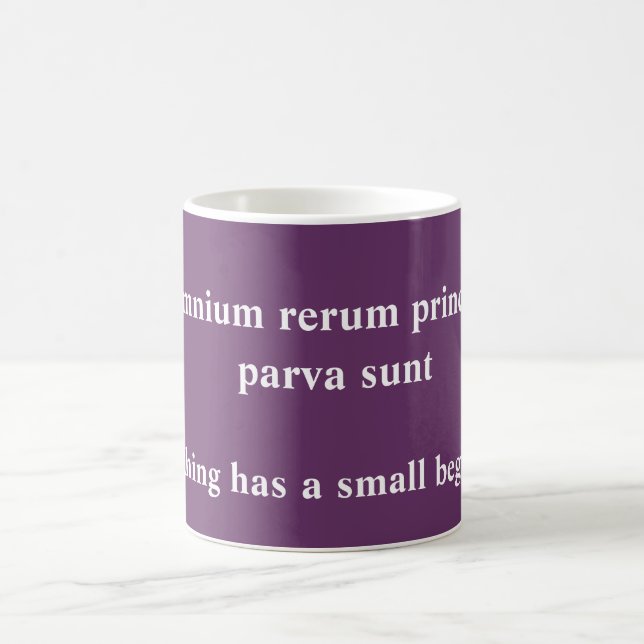 Small beginnings - Cicero quote Coffee Mug (Center)
