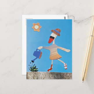 Small Beginnings Watering The Plant Duck Blossom  Postcard