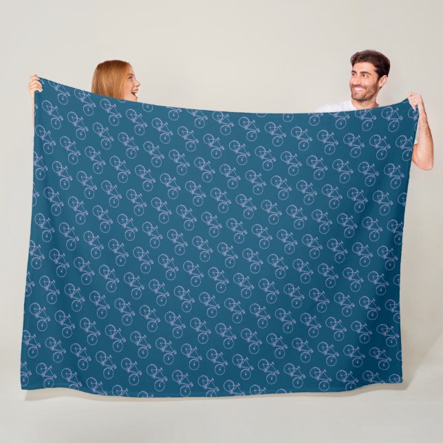 Small Bicycles on Large Blue Blanket for a Cyclist (In Situ)