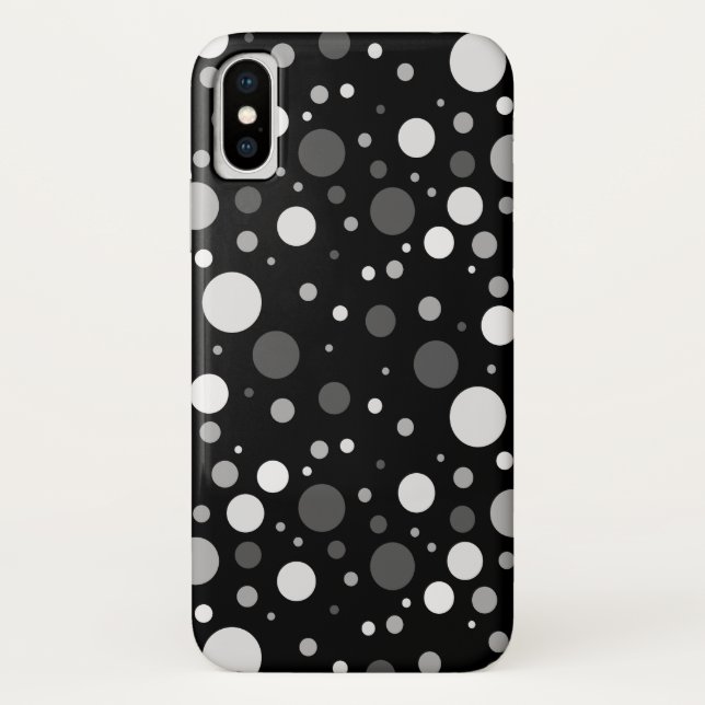 Small Black and White Polka Dots Case-Mate iPhone Case (Back)