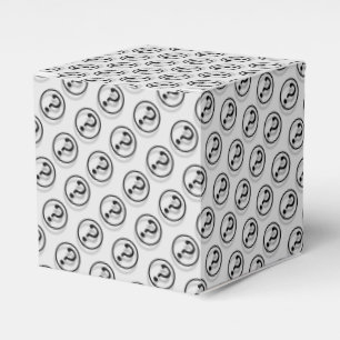 Small Black and White Question Marks Favour Box