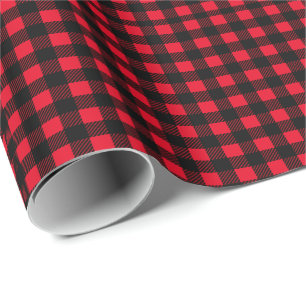 Small Black Buffalo Check Plaid Wrapping Paper