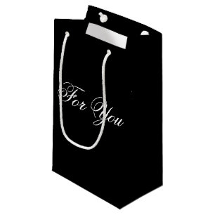 Small Black Classy Designer Gift Bag