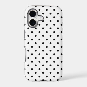 Small Black Polka dots white background