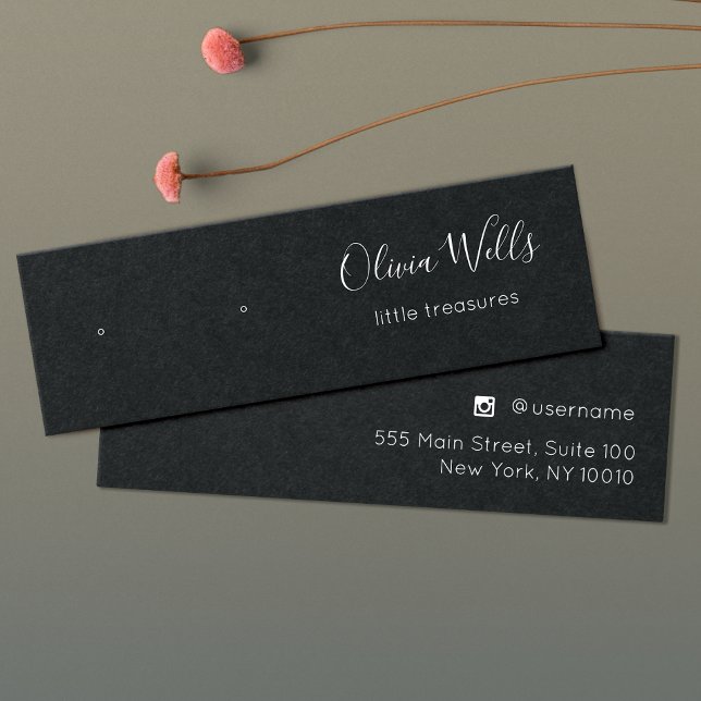 Small Black Stud Earring Jewellery Display Card (Creator Uploaded)