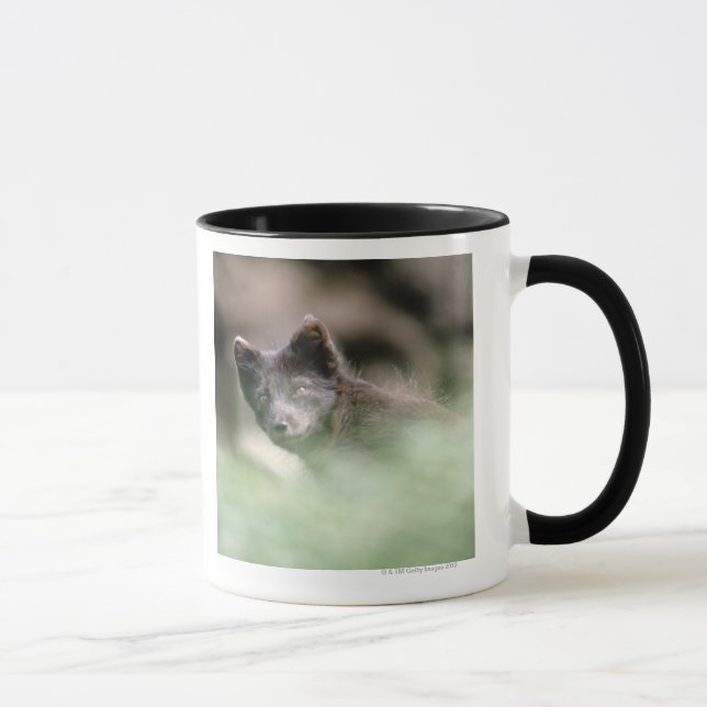 Small Black Wolf Mug (Right)