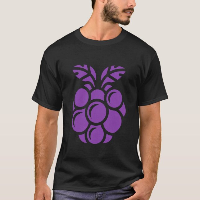 Small Blackberries Fruit Funny Minimalist Simple B T-Shirt (Front)