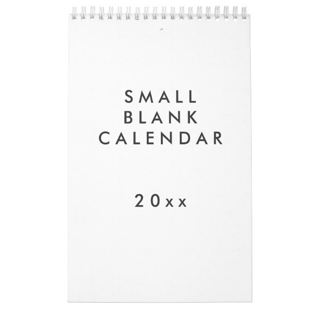 Small Blank Calendar - You Can Personalize It (Cover)