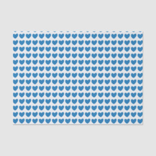 Small Blue Hearts Pattern Tissue Paper