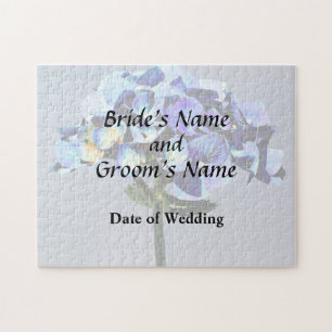 Small Blue Hydrangea Wedding Products Jigsaw Puzzle