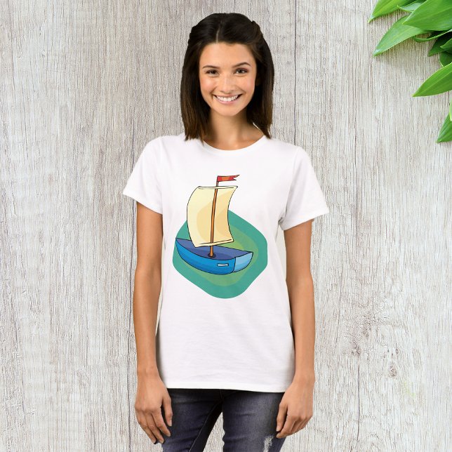 Small Blue Sail Boat T-Shirt (Creator Uploaded)