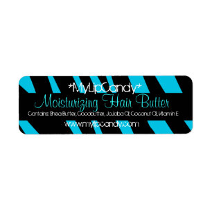 Small Blue Zebra Product Label