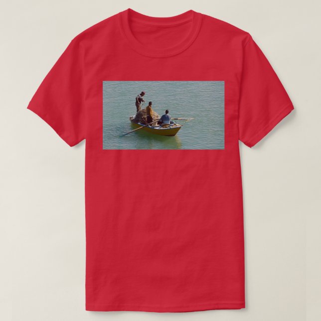 Small Boat Big Net T-Shirt (Design Front)