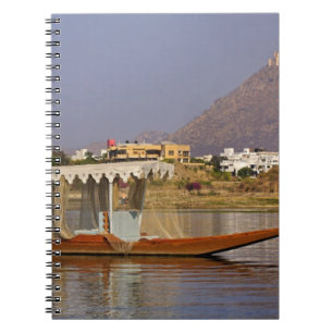 Small boat, Lake Pichola, Udaipur, India. Notebook