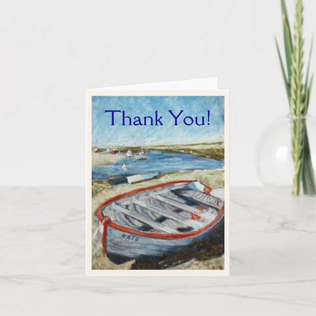 Small Boat 'Thank You' Notecard (Front)