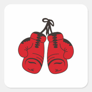 SMALL BOXING GLOVES SQUARE STICKER