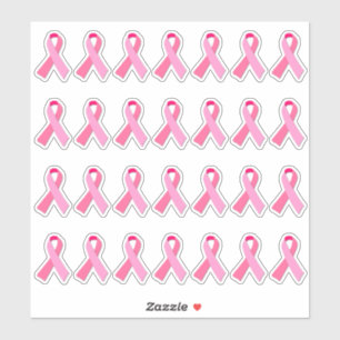 Small Breast Cancer Awareness Pink Ribbon X 28