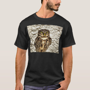 Small Brown Barn Owl Artistic Portrait T-Shirt