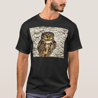 Small Brown Barn Owl Artistic Portrait T-Shirt