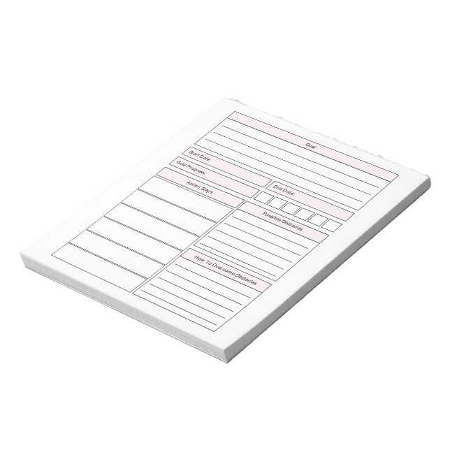 Small Business Action Plan Notepad (Rotated)