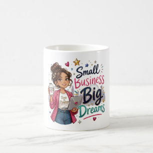 Small Business Big Dreams Entrepreneurial Girl Coffee Mug